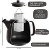 Steinzeit Design Tea Pot (44 oz) - Premium Ceramic Teapot