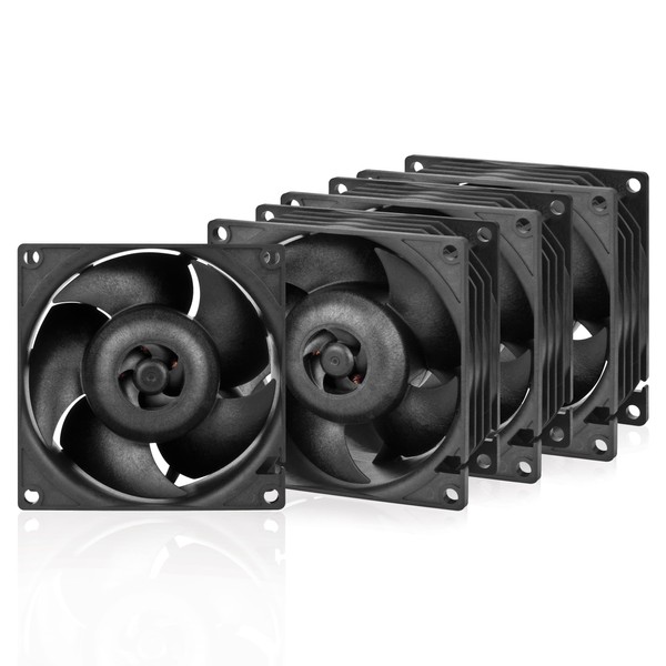 ARCTIC S8038-10K Server Fan 80 x 80 x 38 mm 500-10000 rpm PWM Regulated 4-Pin Connection 12 V DC Black Pack of 4