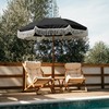 AMMSUN 7ft Patio Umbrella with Fringe Outdoor Tassel Umbrella UPF50+
