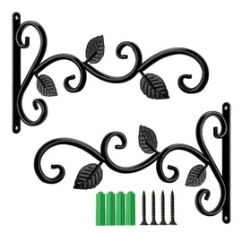 2 Pack Plants Hangers Outdoor Indoor Decor, Wall Hooks for Hanging Plant Bracket, Plant Hooks for Bird Feeder, Wind Chime, Lights, Lanterns