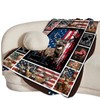 American Flag Deer Throw Blanket USA Flag Hunting Ultra Soft
