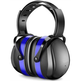 YANKUIRUI Ear Defenders Muffs Noise Reduction SNR 36dB Safety Ear Protectors Provide Hearing Protection For Shooting,Construction,Yard Work,Machinery Work Mowing (Blue)