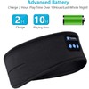 Bluetooth Sports Headband Wireless Sleep Headphones Exercise Music Headband Black