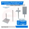 Pedestal Con Termómetro Dispensador De Gel Antibacterial V0 Color Blanca