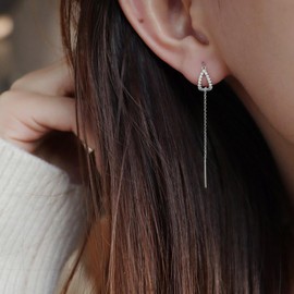 Gold Earrings for Women Dangle Earrings Threader Earrings Long Tassel Chain Earrings for Women Minimalism Earrings Party Jewelry Gifts