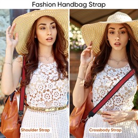 Muteffcase Purse Strap Wide Replacement Crossbody Bag Straps, 1.5" Canvas Handbag Shoulder Strap, Adjustable Tote Belt (1.5" Red/Silver Buckle)