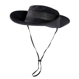 TOP-EX Large Size Safari Hat, Men's Adventure Hat, Foldable, Boonie Hat, Stylish, Fishing Hat, Mesh, Military Hat, Foldable, Sun Hat, Black