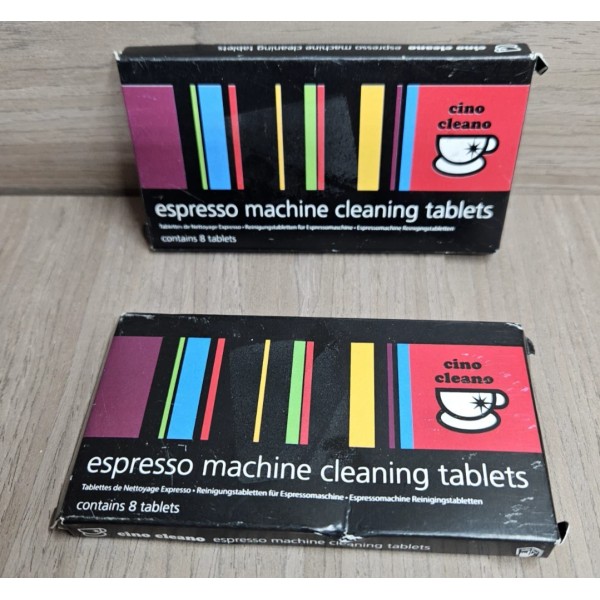 Cino Cleano Espresso Machine Cleaning Tablets 8 count each pack