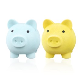 CVDYWDJIE 2 Pieces Cartoon Piggy Bank Cute Piggy Bank Plastic Piggy Bank Kids Piggy Bank Home Decoration