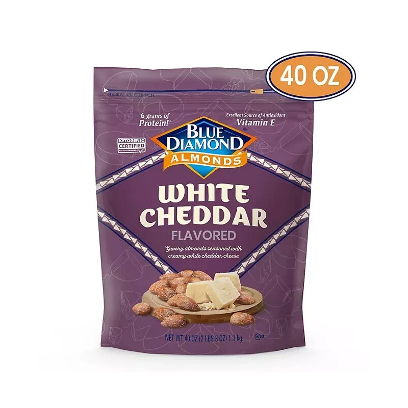 Blue Diamond White Cheddar Almonds, 40 oz. FREE SHIPPING