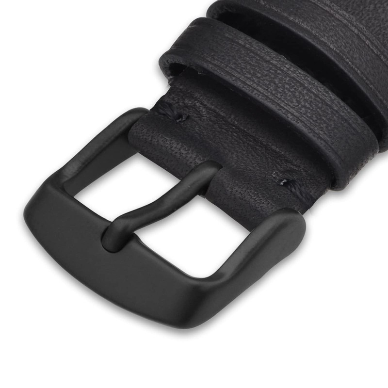 WOCCI 22mm Vintage Leather Watch Straps with Black Buckle, Replacement