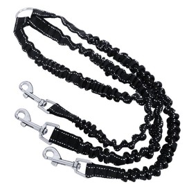 Correa elástica para caminar de 3 vías, sin enredos, color negro