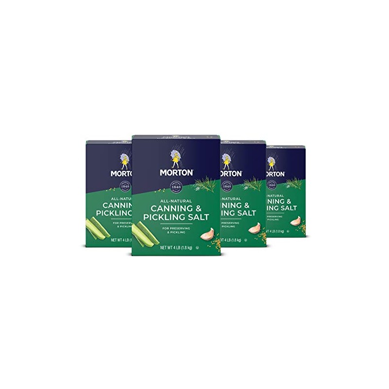 Morton Canning & Pickling Salt, 4 Pound (Pack of 4)