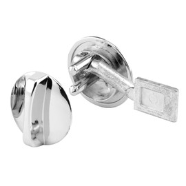 Prime-Line 658-7112 Concealed Latch Knob Set w/Flat Tip Bolt, Cast Zamak, Chrome Plated (Single Pack)