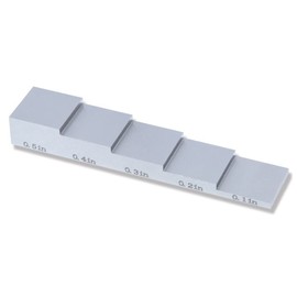 5 Step Test Calibration Block Step Wedge for Thickness and Linearity Calibration for Ultrasonic Thickness Gauge in NDT Testing #TC4 Ti-6AL-4V 0.100'' 0.200'' 0.300'' 0.400'' 0.500''