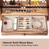 Pinzoveco Earring Organizer, 5 Layer Earring Holder Organizer with Necklace