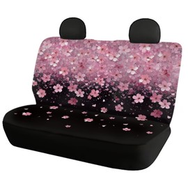 BIGCARJOB Cherry Blossom Seat Cover, Car Seat Cover, Floral Pattern, Full Seat, Universal, For Light Vehicles, Universal, Washable, Easy Installation, Stretchable, Dirt-Proof, Car Supplies, Seat