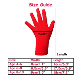 Bamboo Gloves for Eczema, Childrens Age 8-10, Kids Eczema Gloves, Overnight Moisturizing Gloves, Skin Repair Gloves, 3 Pairs of Gloves