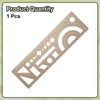 sourcing map Multifunctional Geometric Rulers 15cm Metric and SAE Aluminum