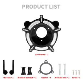 YHMTIVTU Transparent Air Filter Blue Intake For Harley Touring 08-16 Softail 16-2017 Dyna