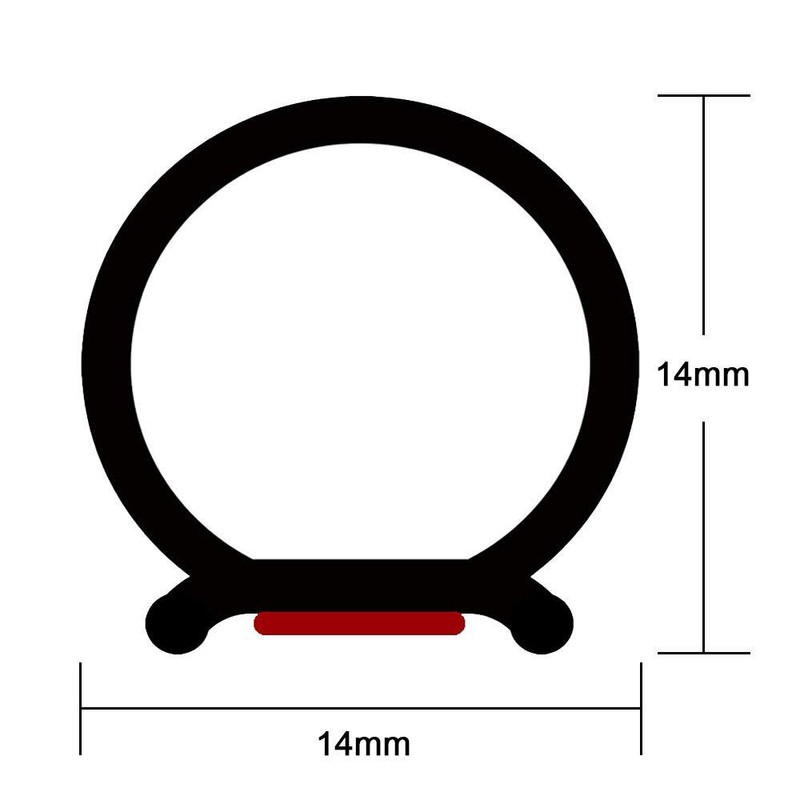 Storystore Universal Automotive Door Seal Strip D-Shape Self-Adhesive Weather Stripping