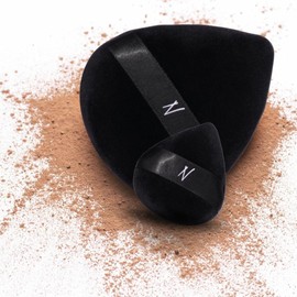 Nanshy Velvet Powder Puff Face Triangle - Duo (Mini & Large) - Pressed Make Up & Loose Setting Powder Cosmetics Sponge