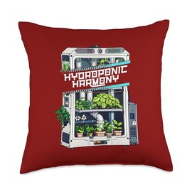 Hydroponic Harmony Aquaponics system design for gardeners Throw Pillow