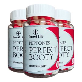 Kit 3 Frascos Glúteo Peptonas De Colágeno 100 Cápsulas +tp