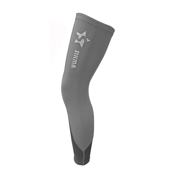 Sikma Jambières de cyclisme avec protection solaire et protection UV pour genoux Noir/gris L/XL