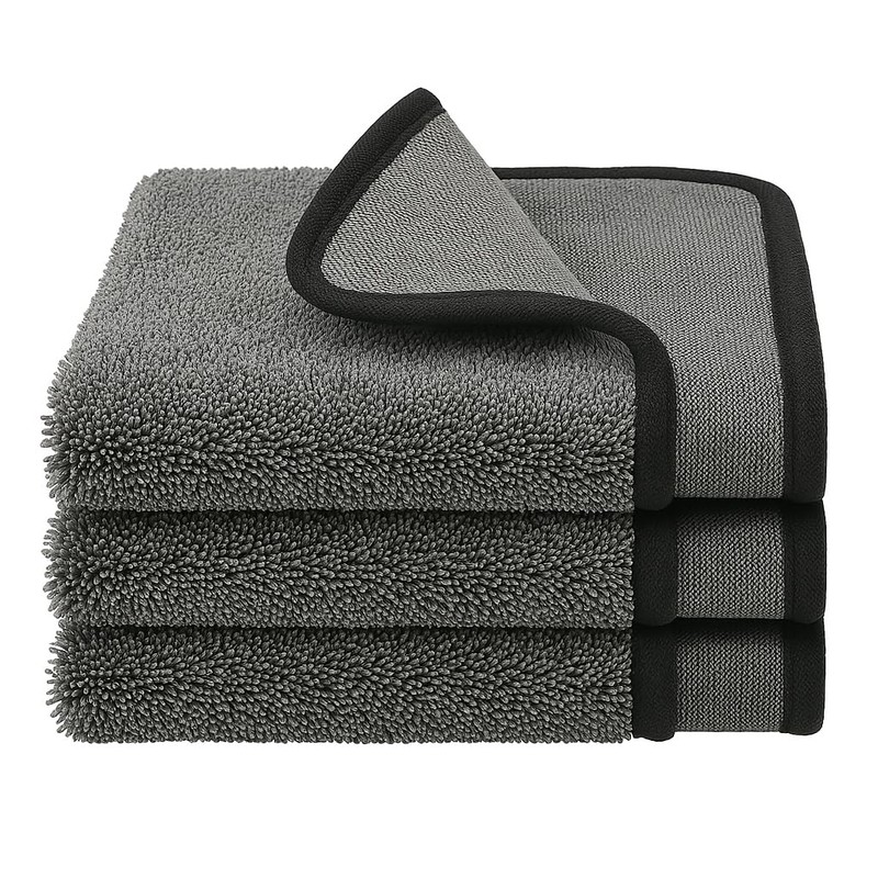 Kemes Microfibre Car Cloths, Double-Sided with 600 GSM Drying Cloth,