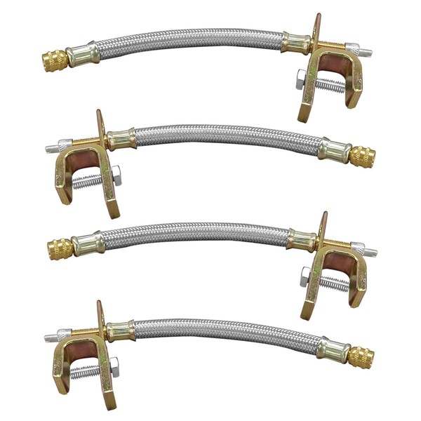 8PCS Valve Stem Extension, 7"/180mm Stainless Steel Braided Extension Adaptors,
