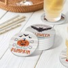 6 PCS Halloween Coasters with Metal Holder and Cork Base