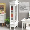 1:12 Doll House Miniature Cabinet Wooden Simulation White Arc Roof