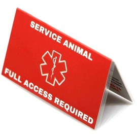 (5 Pack) Service Animal id Badge ADA Rights info Card, Service Dog Badge tag (SDG-105)