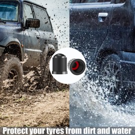 10x Passgenaue Ventilkappen Auto, TCPENG® 10 Stück, Ventilkappen Fahrrad geeignet, Ventilkappen mit Dichtung für stabilen Reifendruck, Fahrrad Ventilkappen, Autoventil Kappe, Fahrradventil Kap