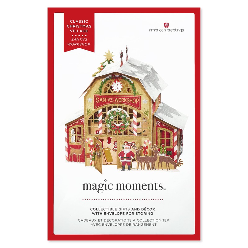 American Greetings Magic Moments Christmas Pop-Up Card (Santa's Workshop)