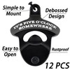 HAIICEN 12 PCS Bulk Bottle Opener Wall Mounted Black White