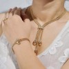 Deluxe Set Joyería Collar + Pulsera + Aretes Y Anillo