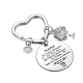 DIVSIC Keyring Mum, Gifts for Mum, Mother's Day Gift for Mum, Mother Gift, Birthday Gift for Mum, Best Mum Gift, Christmas Gifts for Mums, silver-mama-9