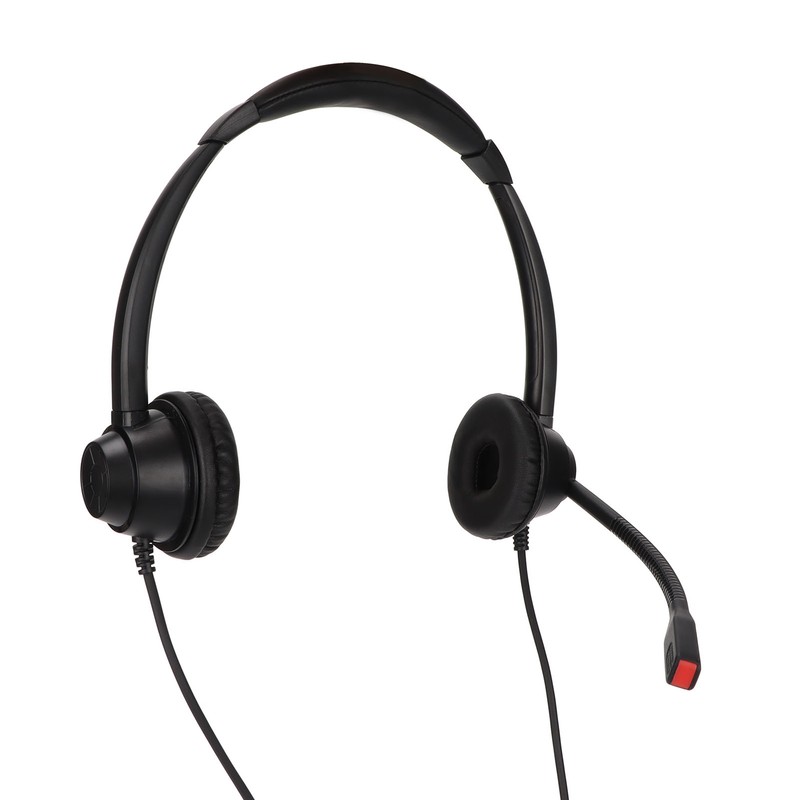 Call Center Headset Noise Cancelling Mic Supports Speaker Volume Adjustment
