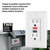 ELECTECK GFCI Outlets 15 Amp, Outdoor Weather Resistant (WR), Decor