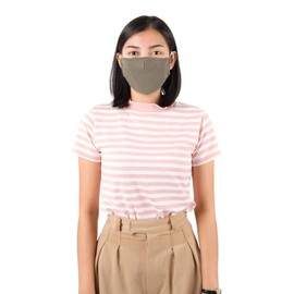 Lofbaz Fabric Mask Cotton Washable Reusable (Olive - Pack of 3, Adult Large)