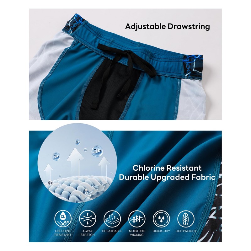 HUGE SPORTS - Pantalones cortos de natación para hombre, de