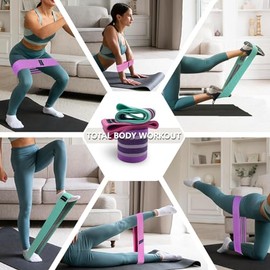 Tinabless Ligas de Resistencia para Ejercicio, Bandas de Resistencia, Banda Elástica Resistencia para Yoga, Pilates, Bandas Elásticas para Ejercicio, 