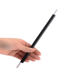 Ovewibi 1 Pack Plastic Magic Wand Black and White Spell Casting Stick for Magician Costume Magic Tricks