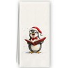 Bnzolyoia Christmas Penguin Kitchen Towels - Penguin Christmas Xmas Decor,