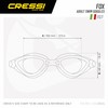 Cressi Men's Fox Dark Goggles-Black, Adult