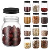 novelinks Plastic Jars with Lids 16oz, Clear 16 oz Mason