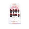 Jovono False Nails Black Red Fake Nails Long Head Nails