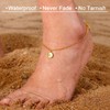 QJLE Initial Gold Anklets for Women Waterproof Womens Anklet Ankle